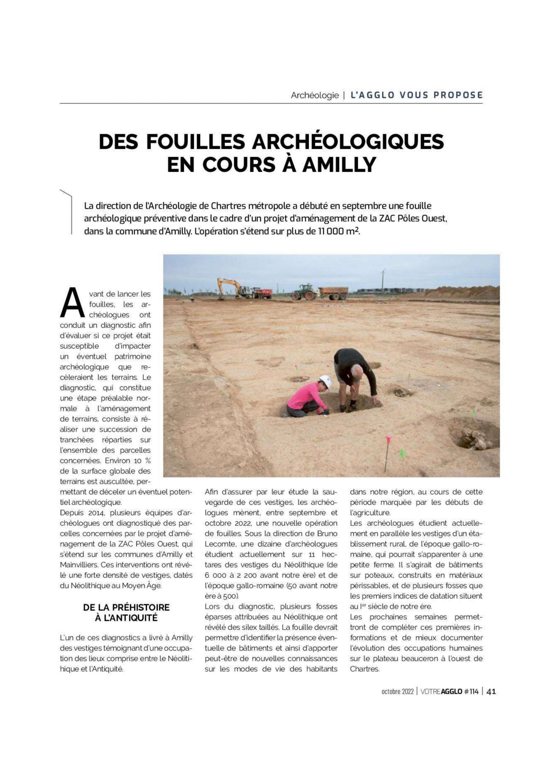 Pôles Ouest - Fouilles archéologiques